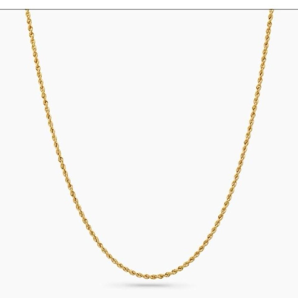 Mejuri 14k Gold Rope Twisted Chain Necklace